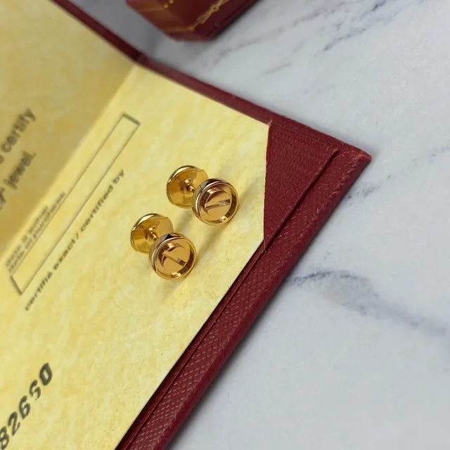 Cartier Love Brincos de Metal Polido com Fecho de Parafuso Dourado e Prateado 5