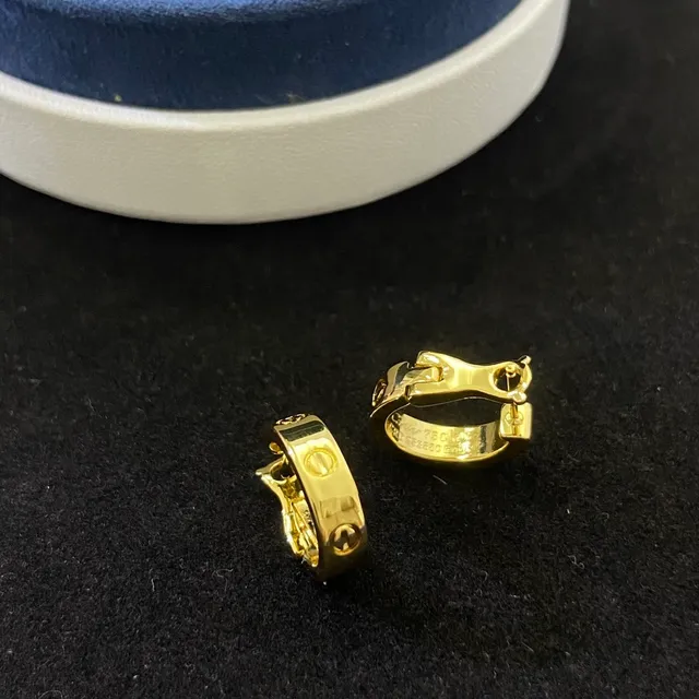Cartier Love Triple-Bande Motif de vis Boucles d'oreilles 3