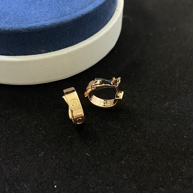 Cartier Love Triple-Bande Motif de vis Boucles d'oreilles 5