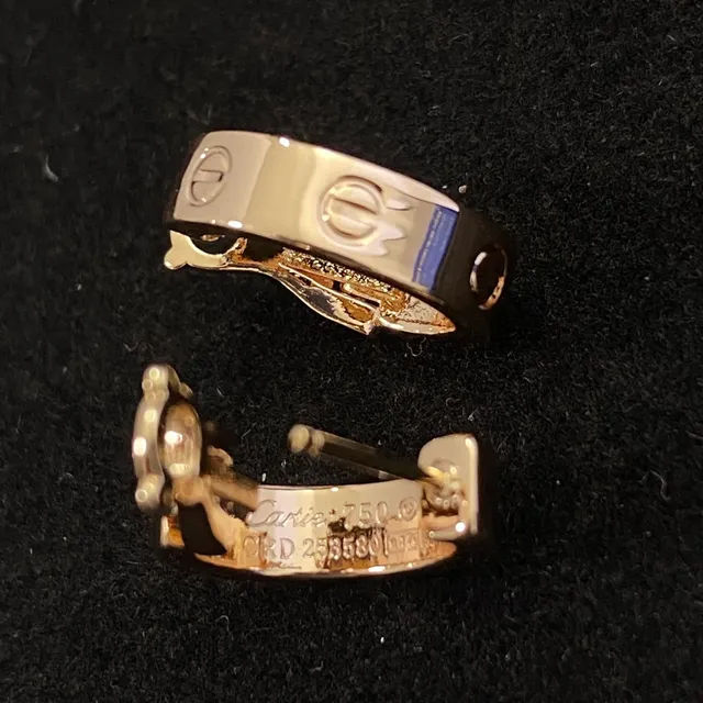 Cartier Love Triple-Bande Motif de vis Boucles d'oreilles 6