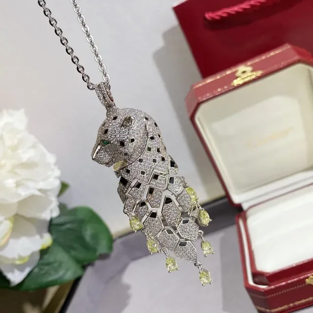 Cartier Panthère Panther Head Pendant Necklace 6