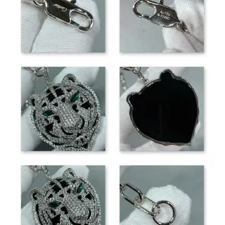 Cartier Panthère Tiger Pavé Emerald Eye Necklace