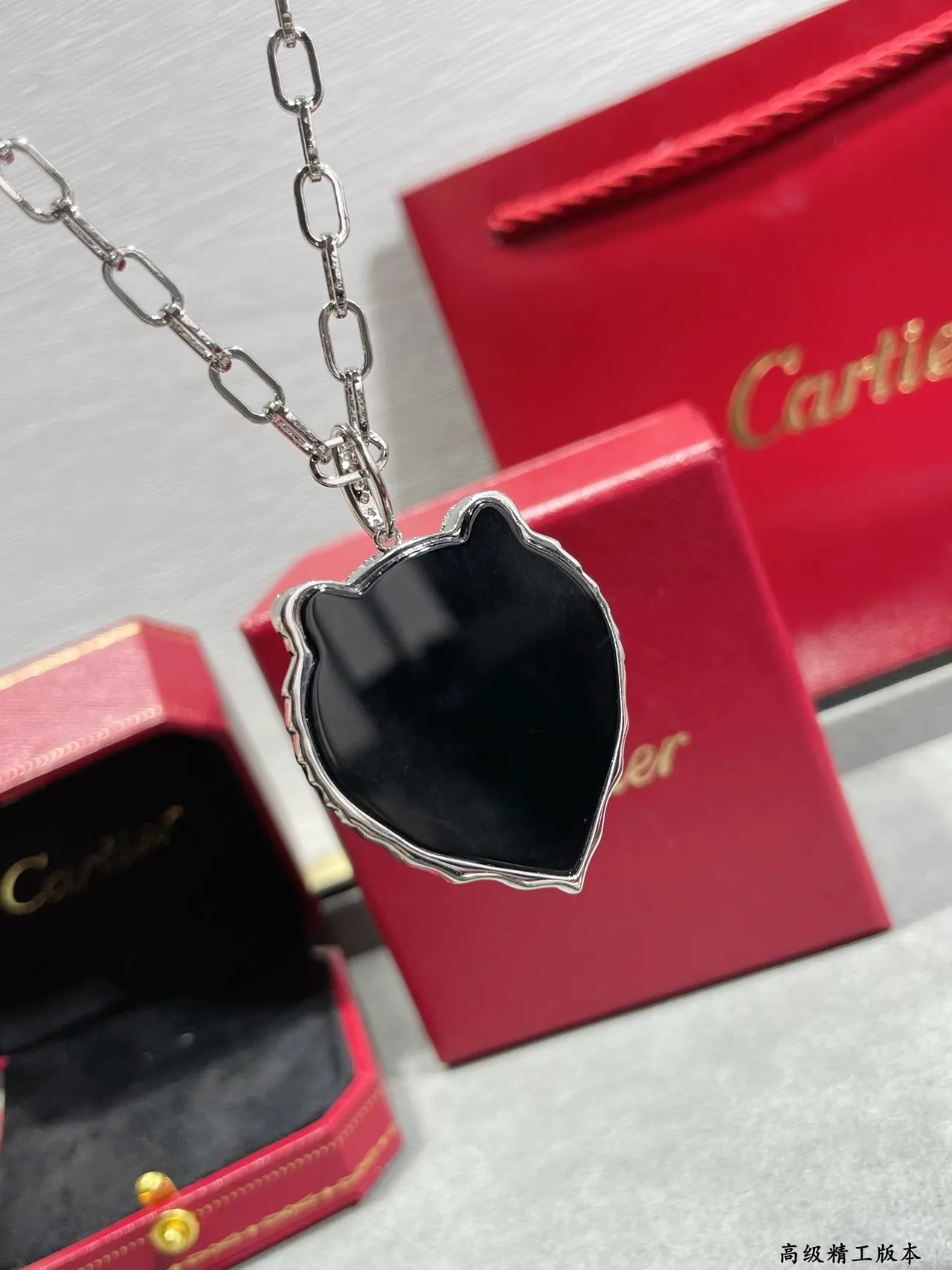 Cartier Panthère Tiger Pavé Emerald Eye قلادة 4
