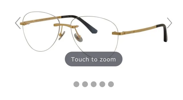 Cartier Lunettes Optiques Ovales Sans Monture Dorées Transparentes 2
