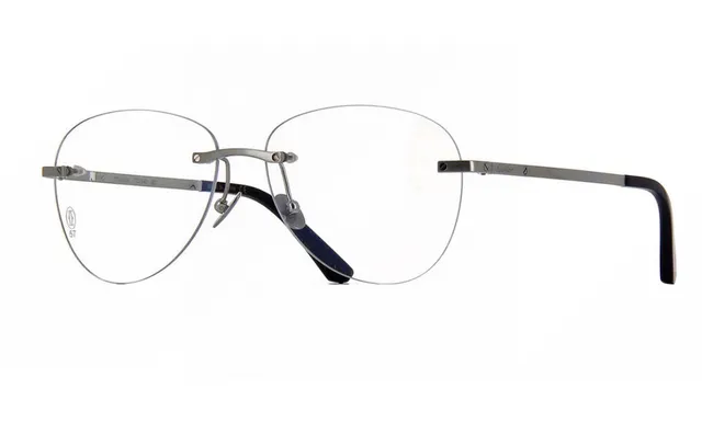 Cartier Lunettes Optiques Ovales Sans Monture Dorées Transparentes 3