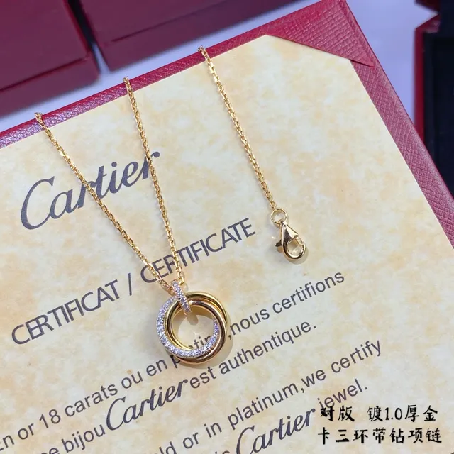 হার Cartier Trinity Pavé-Diamond হলুদ সোনা 2