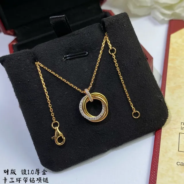 হার Cartier Trinity Pavé-Diamond হলুদ সোনা 3