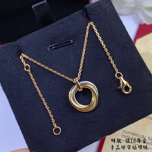 হার Cartier Trinity Pavé-Diamond হলুদ সোনা 7