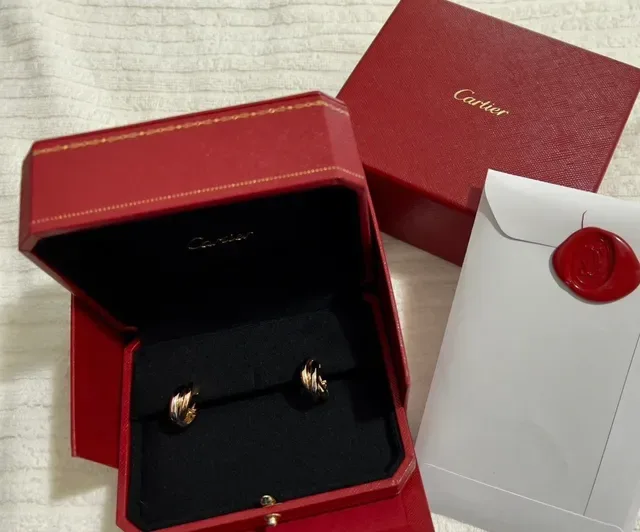 Cartier Trinity Brincos aro Tricolor Ouro 5