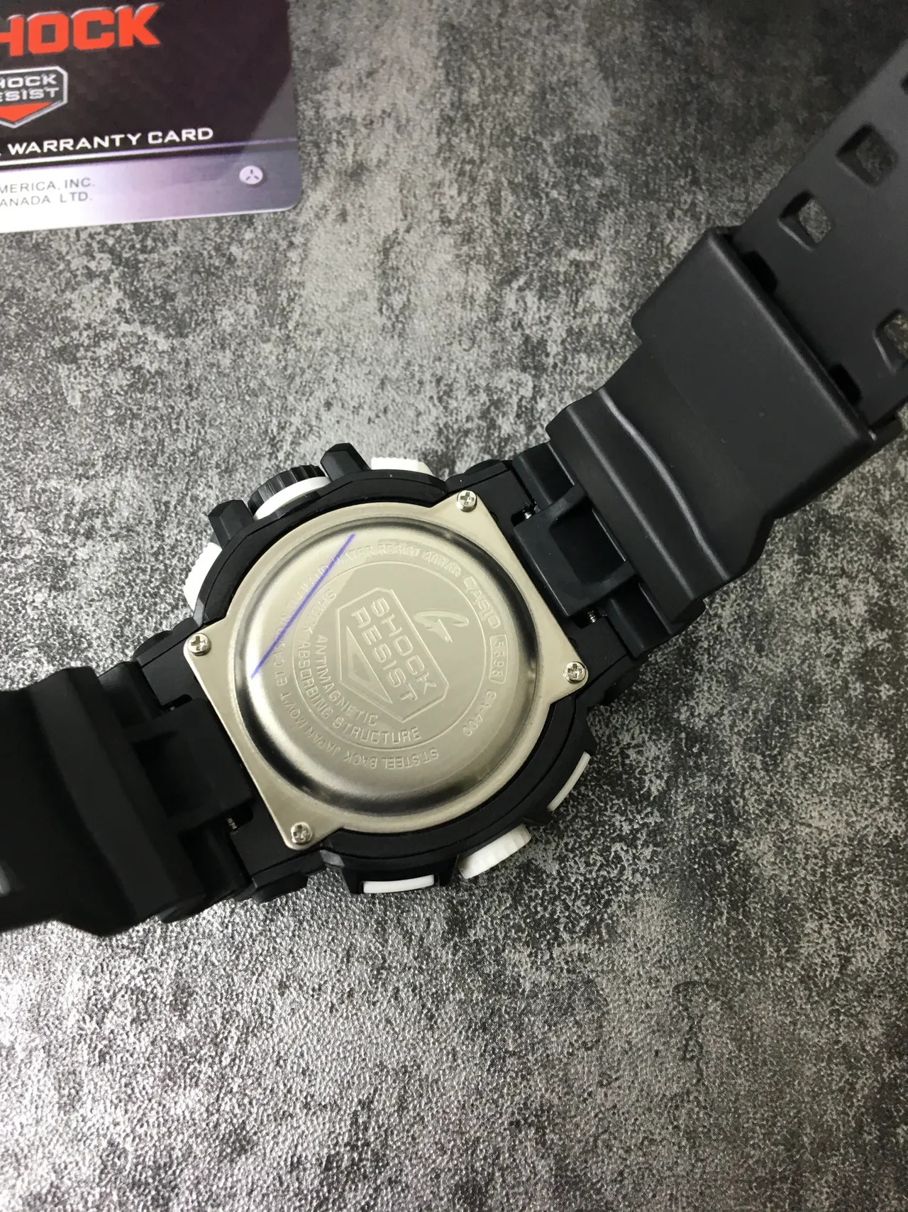 Casio Noir Blanc Hybride Analogique-Digital Bisel Protecteur Multicouche Montre 4