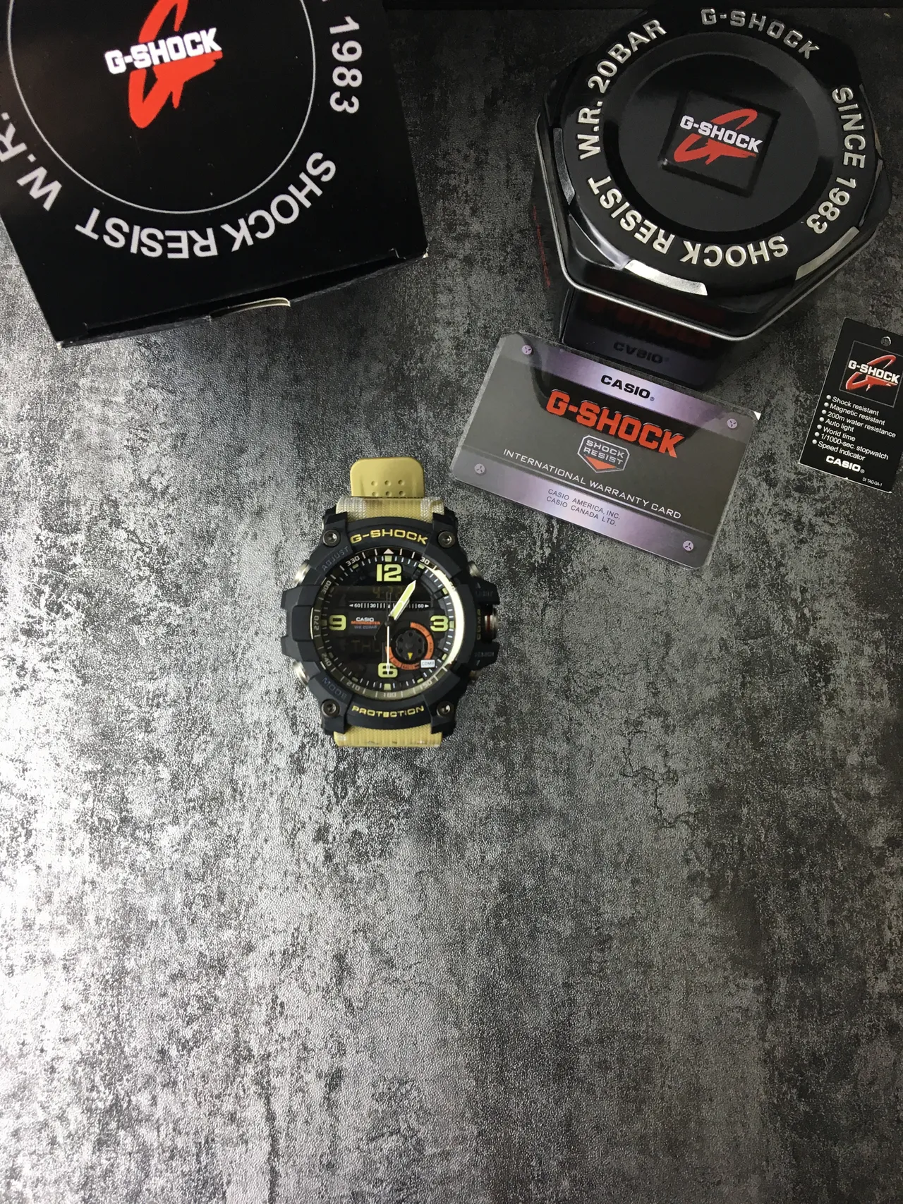 Casio Preto Amarelo Rugged multifunção analógico-digital híbrido relógio esportivo 2