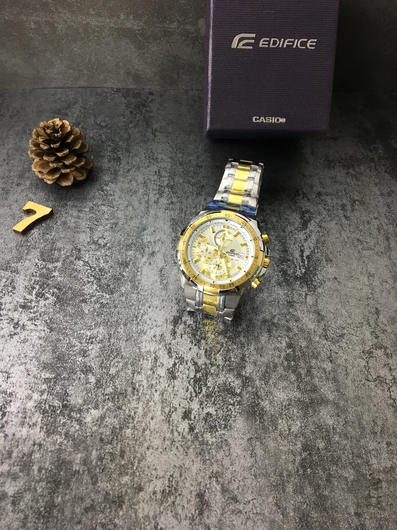 Casio Edifice Chronograph Two-Tone Silver and Gold Quartz Watch 6