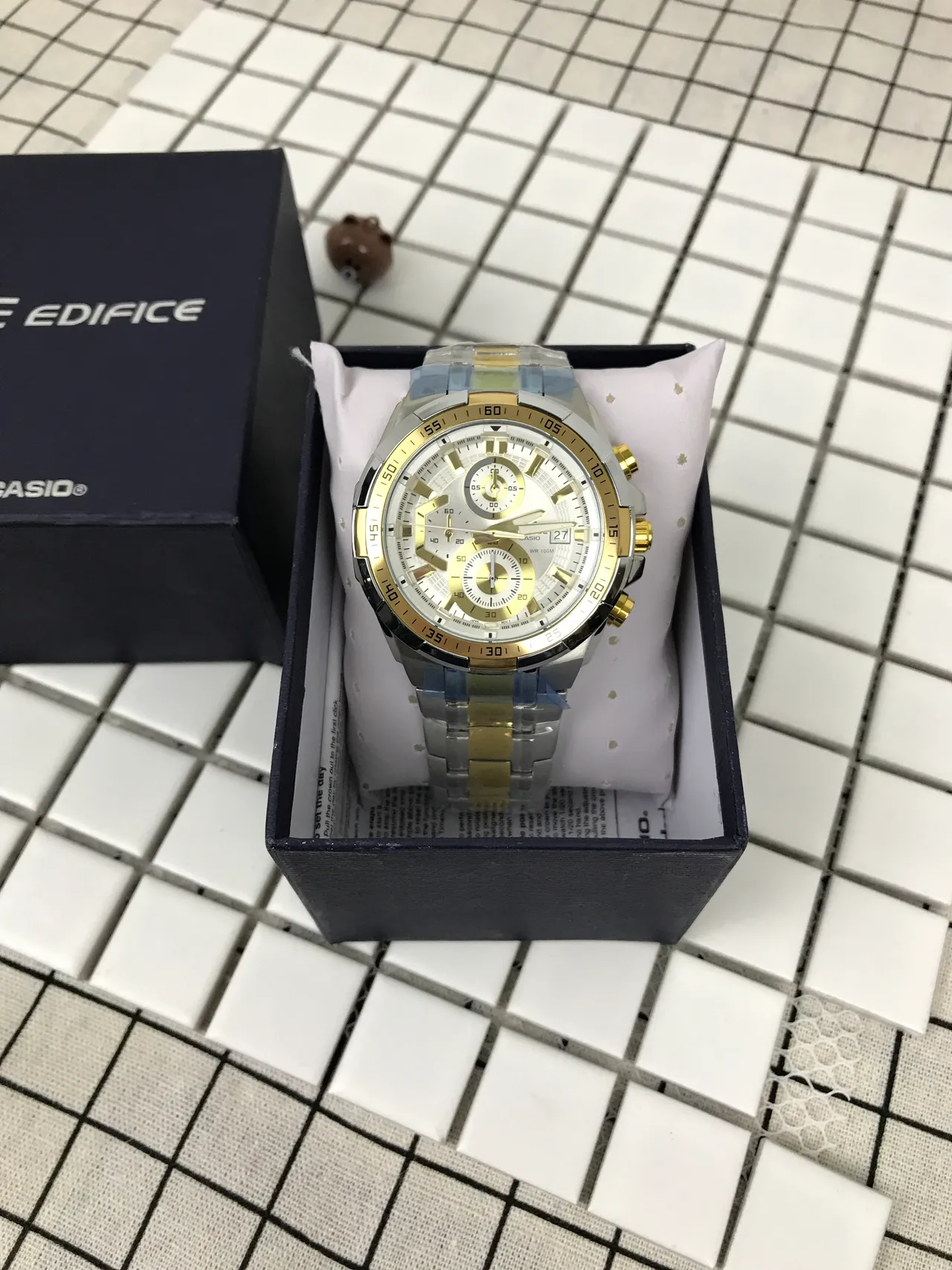 Casio Edifice Chronograph Two-Tone Silver and Gold Quartz Watch 9