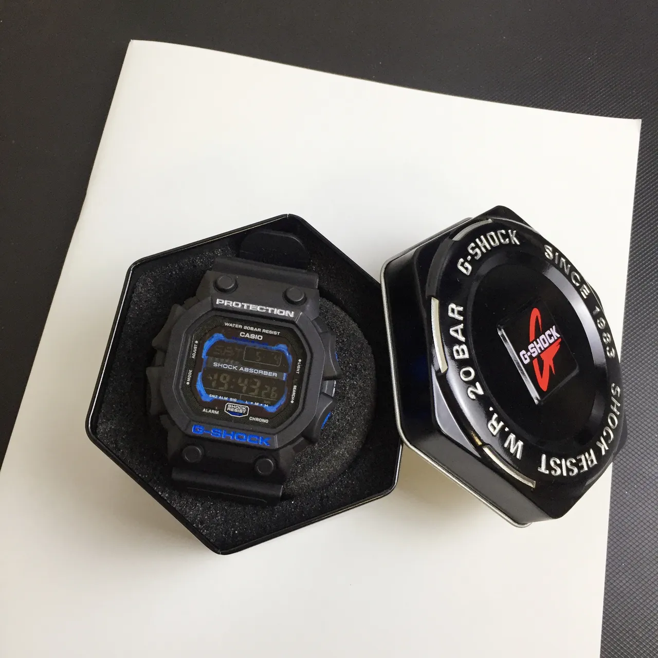 Casio G-Shock DW-5600 Black Blue Rugged Square Case LED Backlight Watch 4