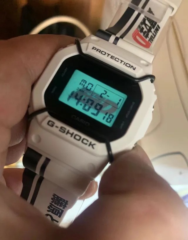 Casio G-Shock DW-5600 White and Black Sports Watch 2