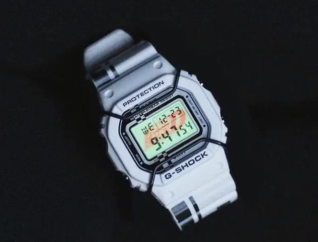 Casio G-Shock DW-5600 White and Black Sports Watch 5