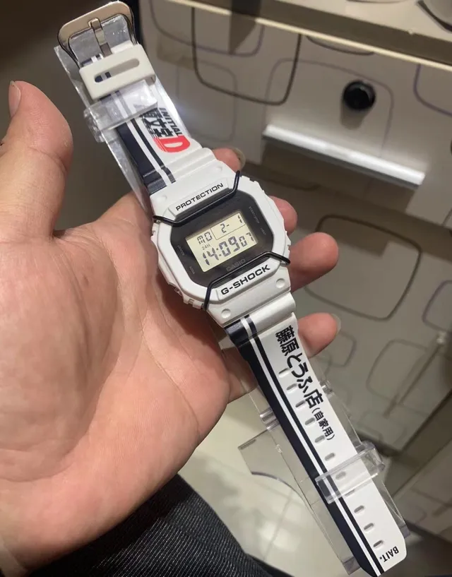Casio G-Shock DW-5600 White and Black Sports Watch 8