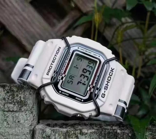 Casio G-Shock DW-5600 White and Black Sports Watch 9