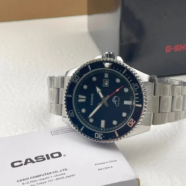 Casio G-Shock Frogman Style Diver Cadran Noir Acier Inoxydable Montre Sport 3