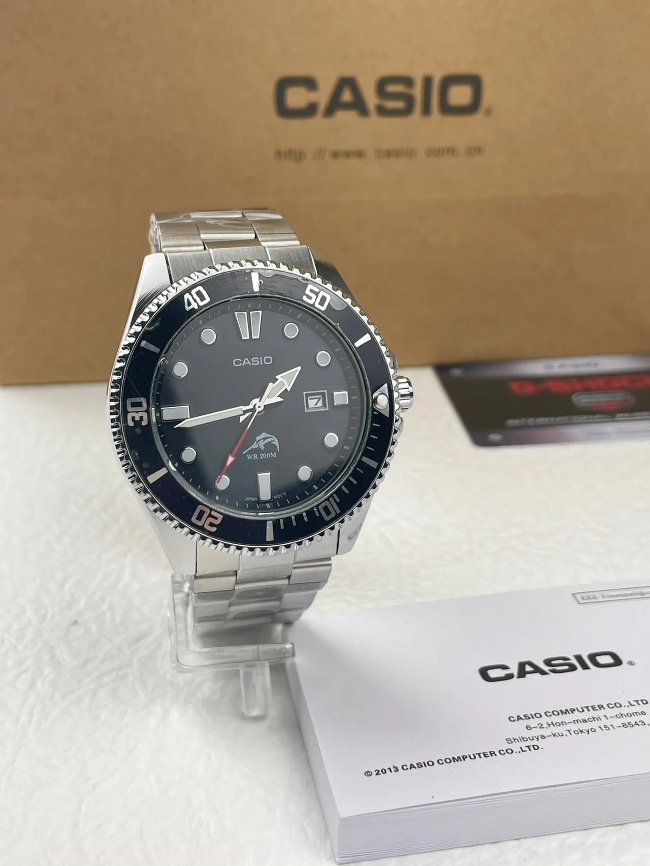Casio G-Shock Frogman Style Diver Cadran Noir Acier Inoxydable Montre Sport 7