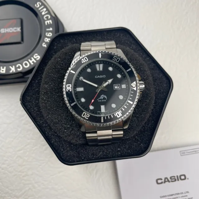 Casio G-Shock Frogman Style Diver Cadran Noir Acier Inoxydable Montre Sport 8