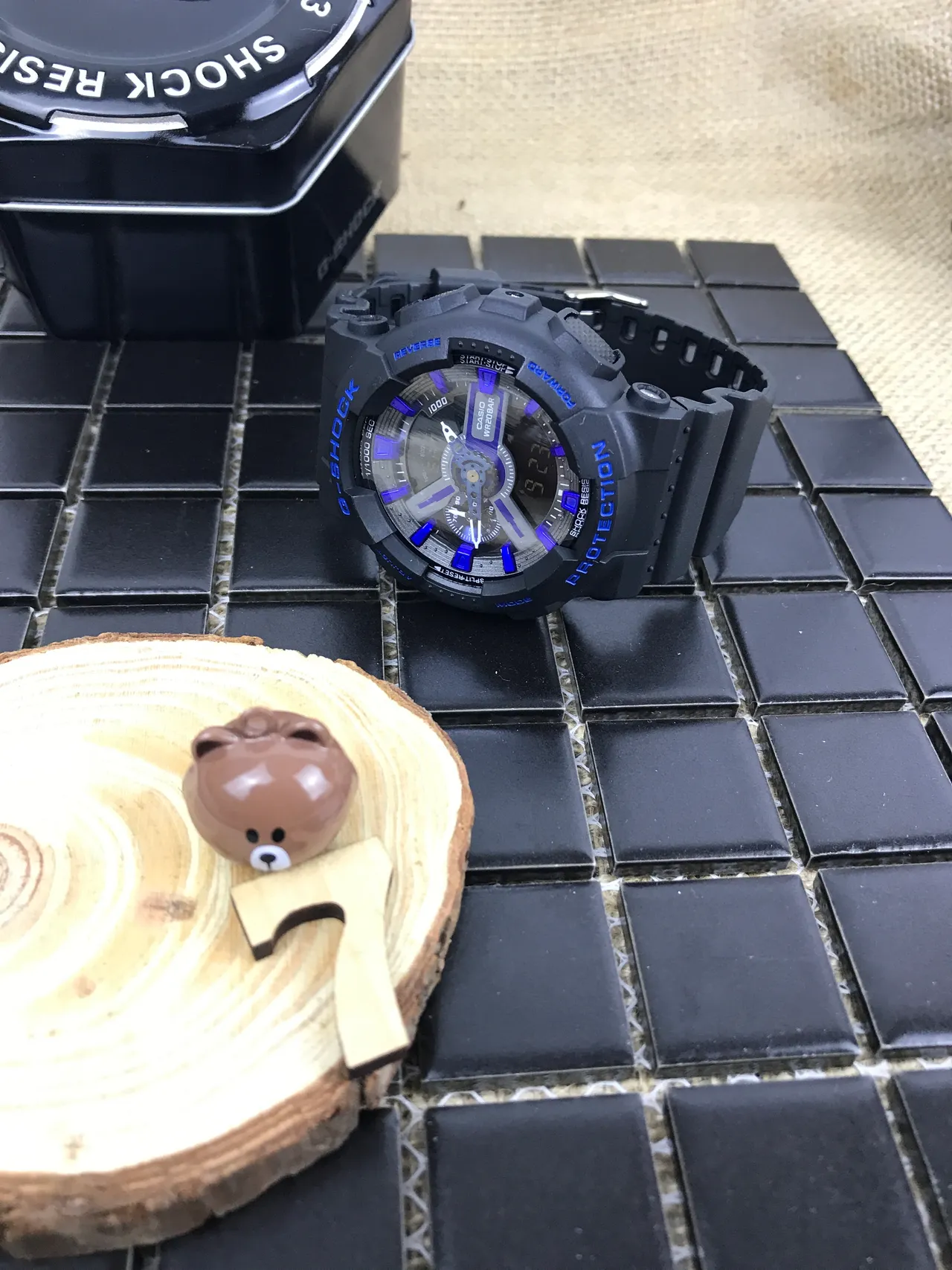 Casio G-Shock GA-100 Black and Blue Sports Watch 8