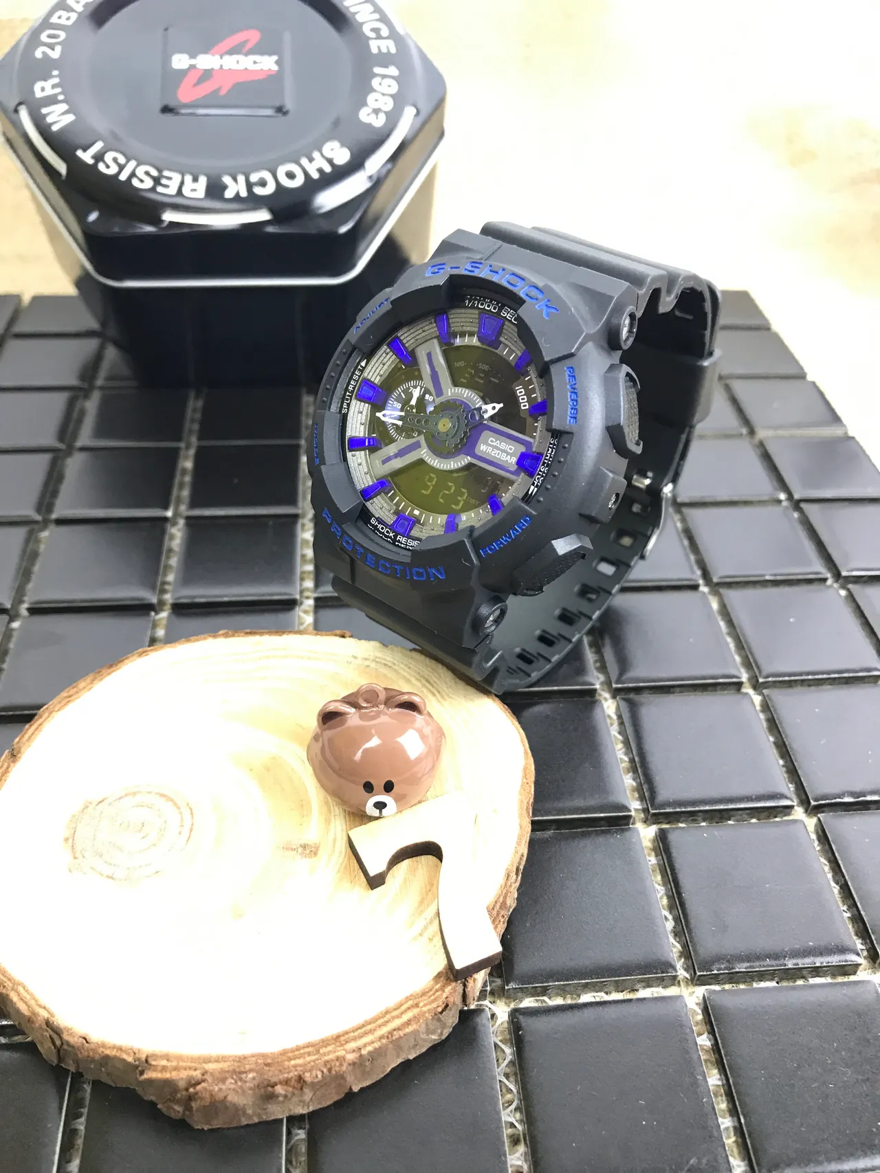 Casio G-Shock GA-100 Black and Blue Sports Watch 9