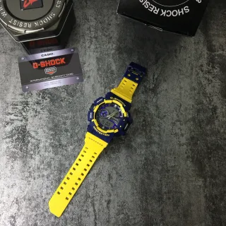 Casio G-Shock GA-100 Reloj Deportivo Amarillo y Marino