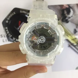 Casio G-Shock GA-110 Reloj deportivo analógico-digital blanco translúcido