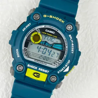 Casio G-Shock GA-2100 Teal and Yellow Sports Watch