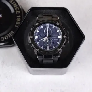 Casio G-Shock GST-B400 নীল ডায়াল কালো রেজিন স্পোর্টস ওয়াচ
