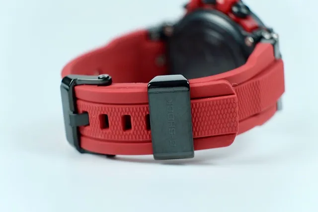 Casio G-Shock MR-G Relógio cronógrafo preto e vermelho esportivo 5