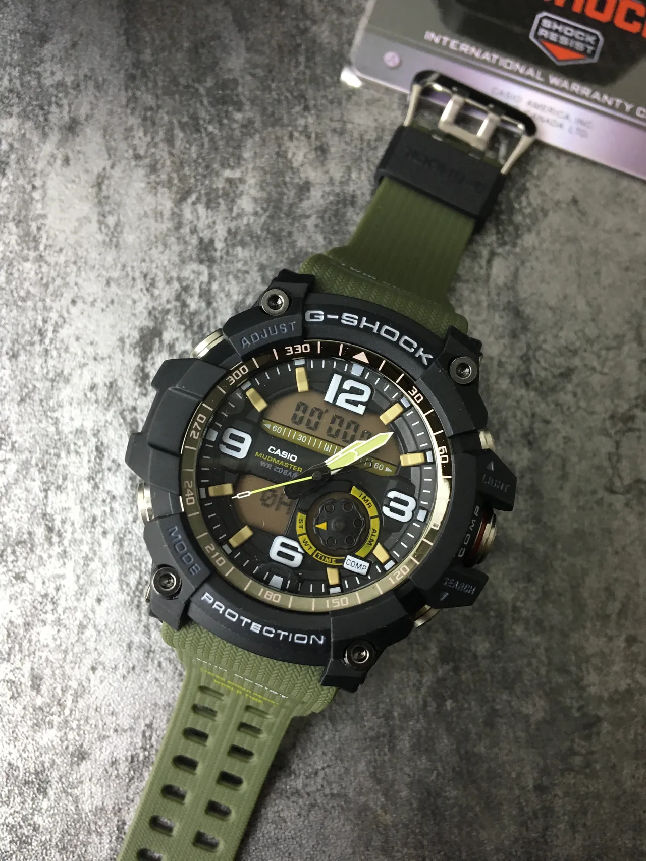 Casio G-Shock Mudmaster Olive Green Rugged Sports Watch 5