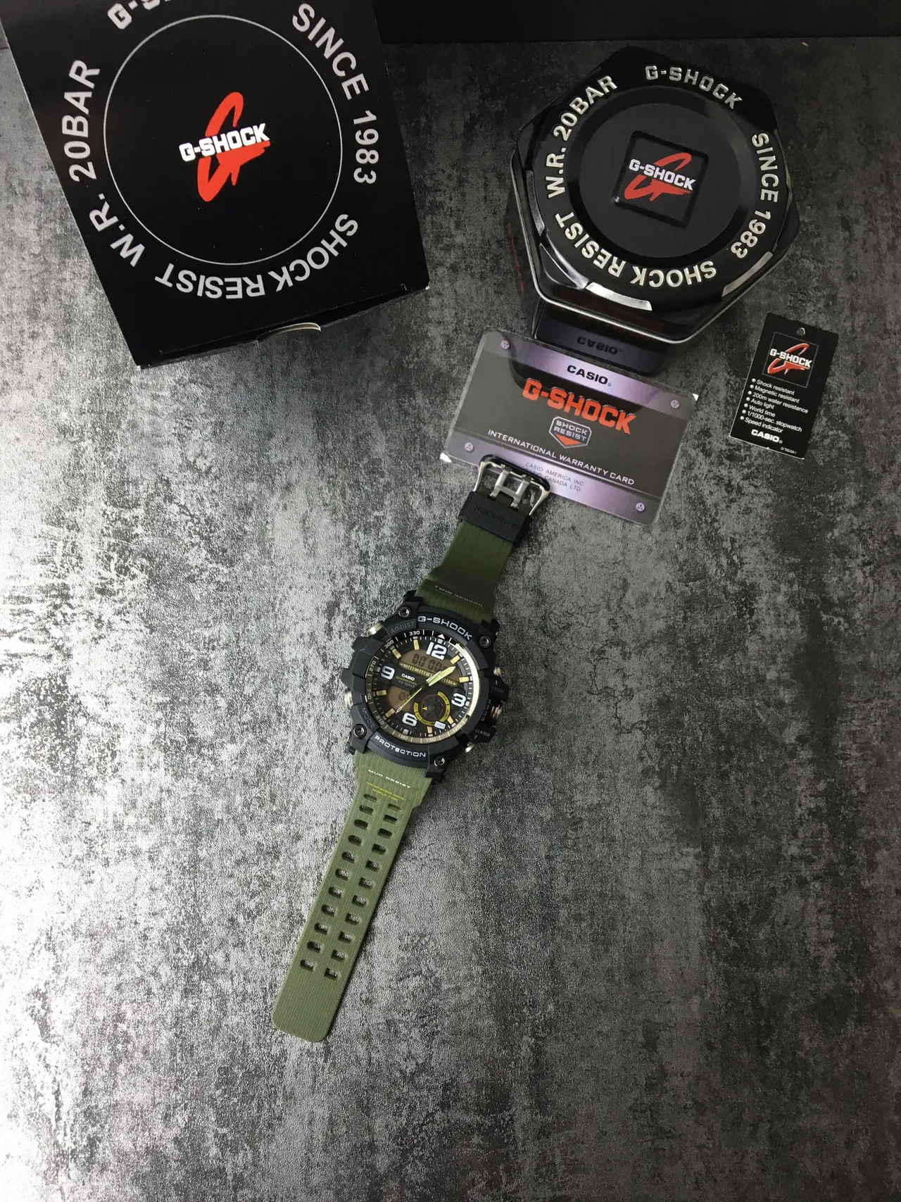 Casio G-Shock Mudmaster Olive Green Rugged Sports Watch 6
