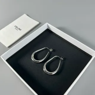 Celine Asymmetrical Teardrop Hoop Earrings