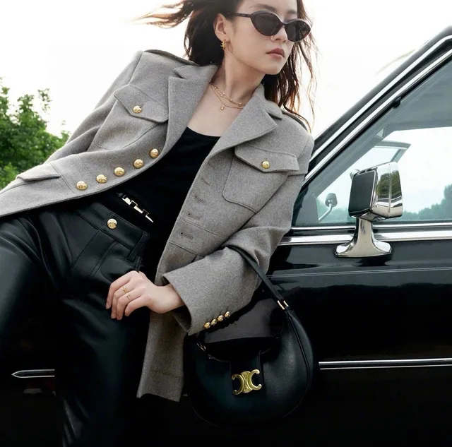 Celine কালো লাল গঠিত বহির্বস্ত্র 6