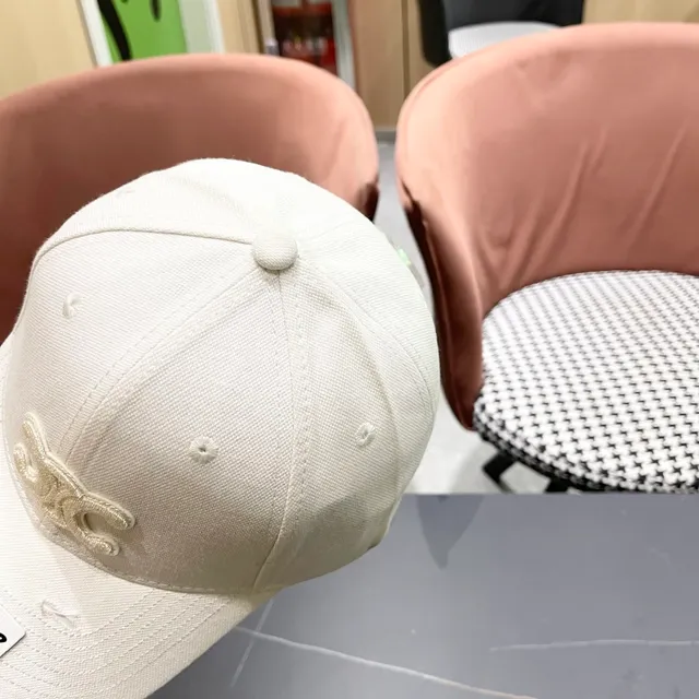 Celine Double-C Embroidered Distressed Baseball Cap 3