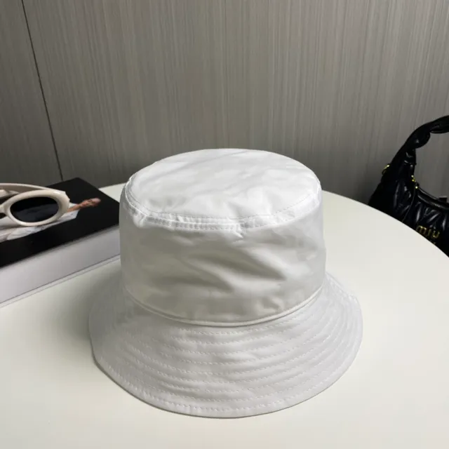Celine Embroidered Logo White Bucket Hat 8