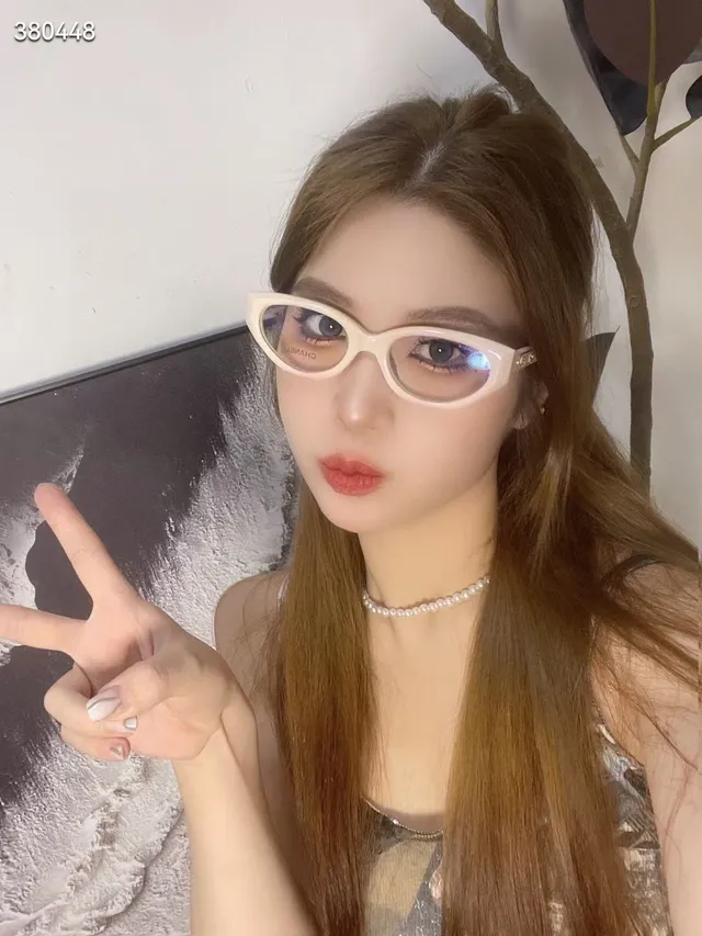 Chanel Black Gold Glossy Acetate Rectangular Frame Optical Glasses 2