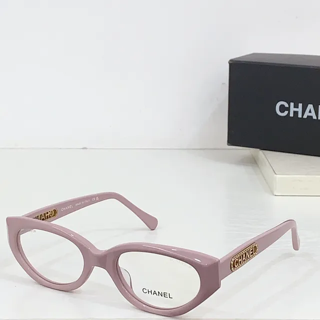 Chanel Black Gold Glossy Acetate Rectangular Frame Optical Glasses 5