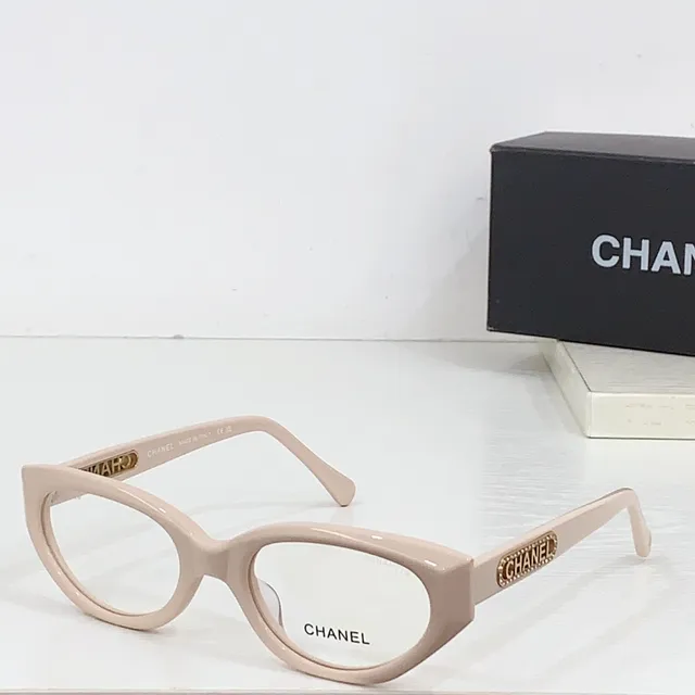 Chanel Black Gold Glossy Acetate Rectangular Frame Optical Glasses 8