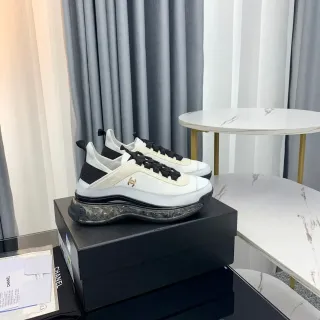 Chanel Bubble Sole Sneaker White Black Gold Lifestyle Sneakers