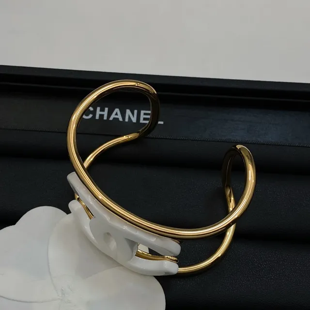 Chanel CC Enamel Open Cuff Bracelet 3