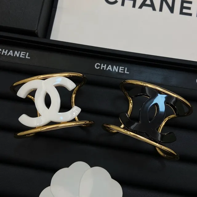 Chanel CC Enamel Open Cuff Bracelet 6