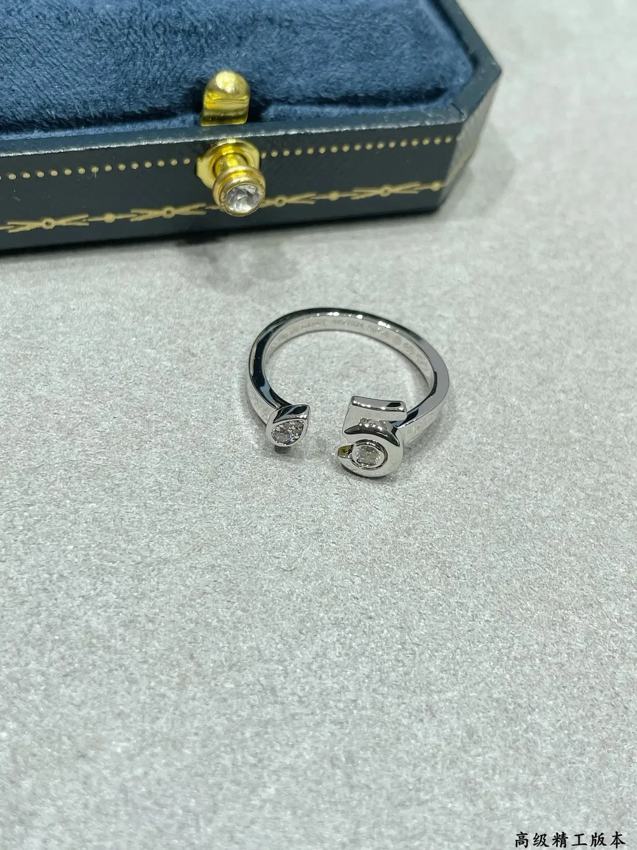 Chanel Coco Crush Gold Silver Open-Band Interlocking C Motif Ring 4