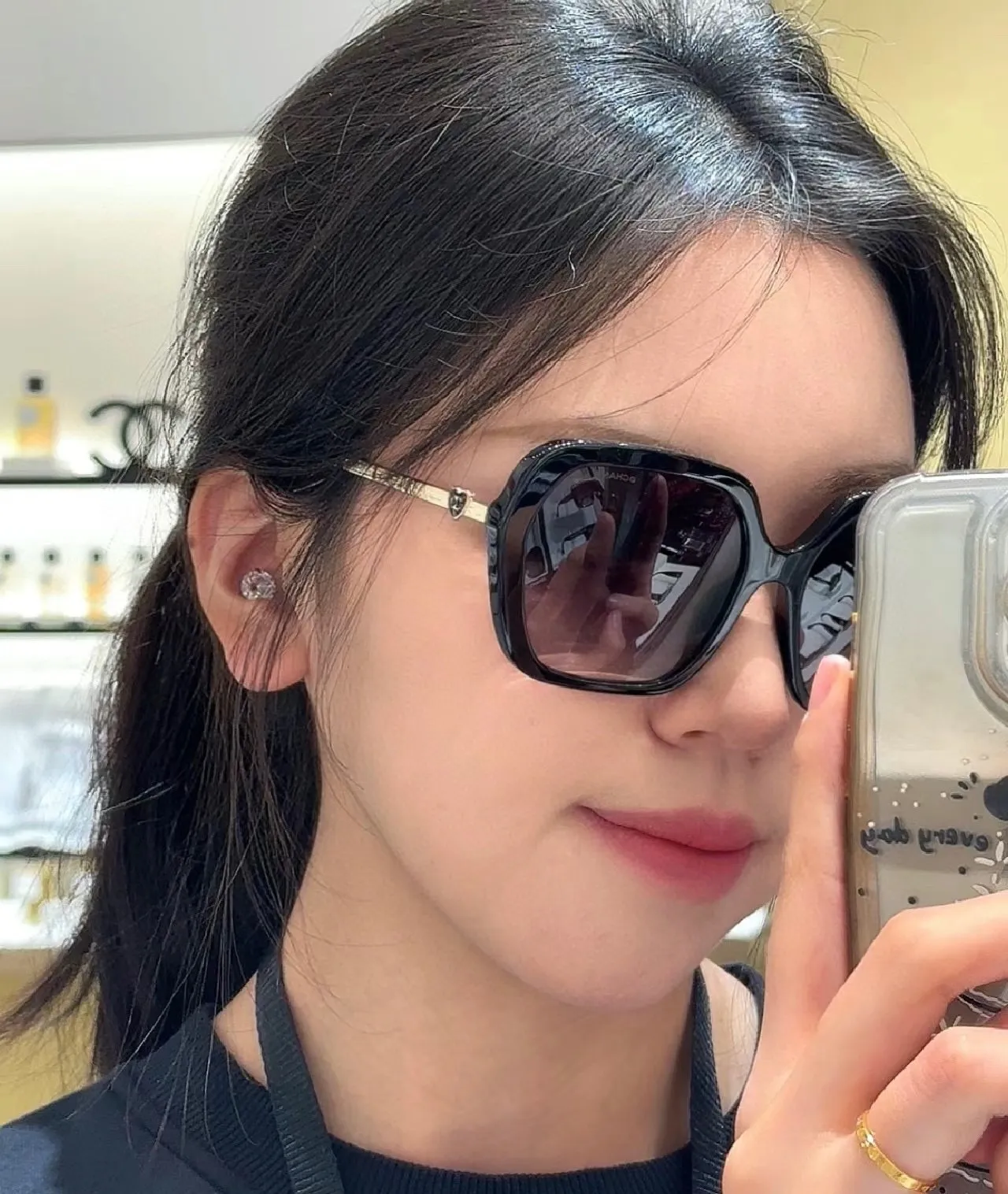 Chanel Oversized Square Violet Gradient Sunglasses 4