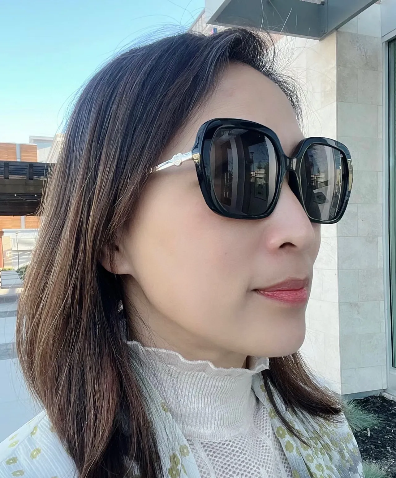 Chanel Oversized Square Violet Gradient Sunglasses 7