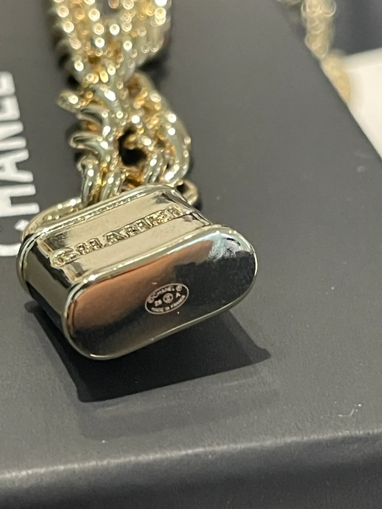 Chanel Padlock Pendant Silver-Tone Chain Necklace 5