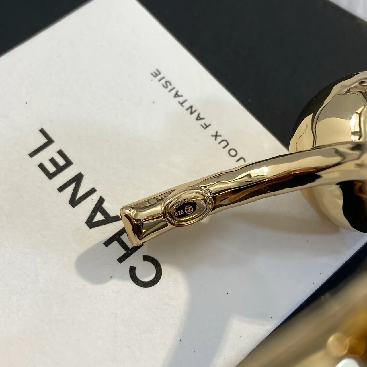 Chanel Pearl and Gold-Tone Open Cuff Bracelet 2