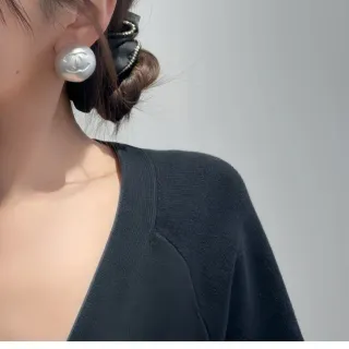 Chanel Pearl-Effect CC Logo Stud Earrings